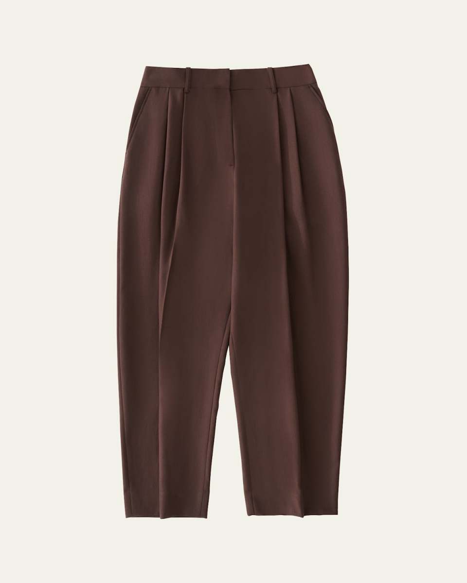Tapered Double-Pleat Pants